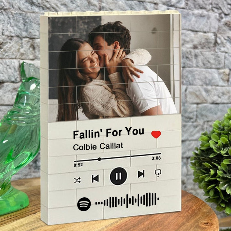 Personalised Music Photo Puzzle Block For Soulmate Valentine's Day Anniversary Gift Ideas