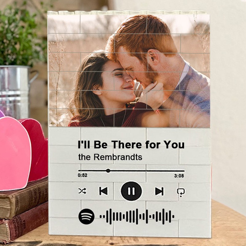 Custom Music Photo Puzzle Block For Soulmate Valentine's Day Anniversary Gift Ideas