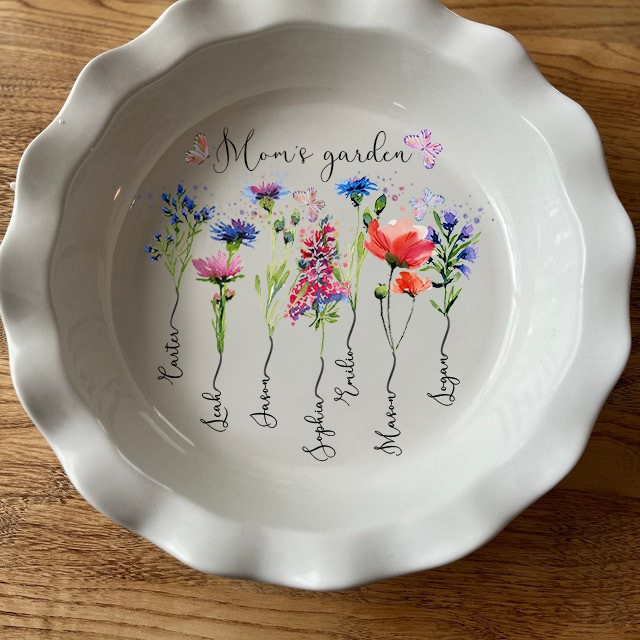 Custom Birth Flower Tray With Kids Name Mum's Garden Mother's Day Christmas Gift Ideas