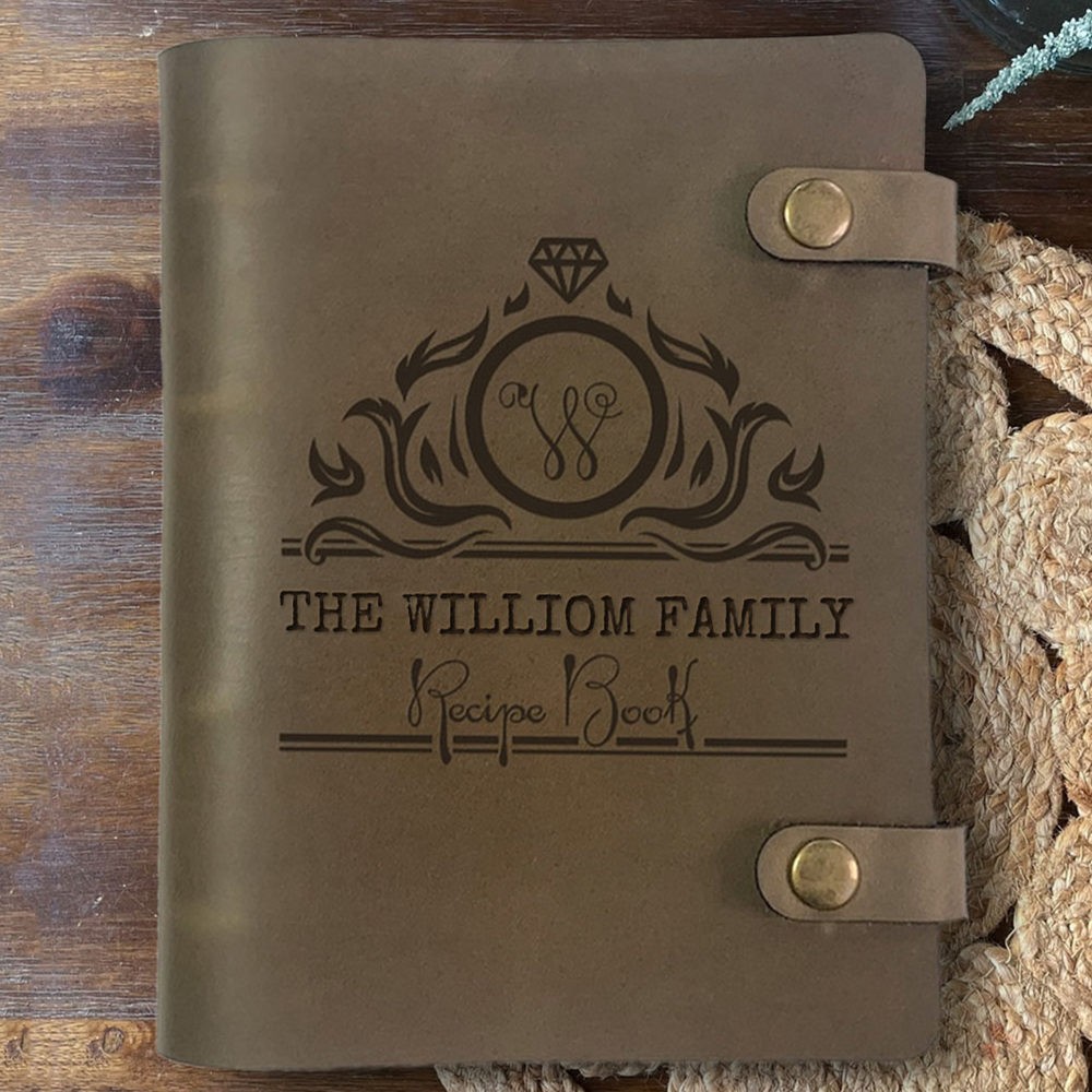 Personalized Family Heirloom Leather Recipe Cook Book For Mom Grandma Christmas Anniversary Gift Ideas