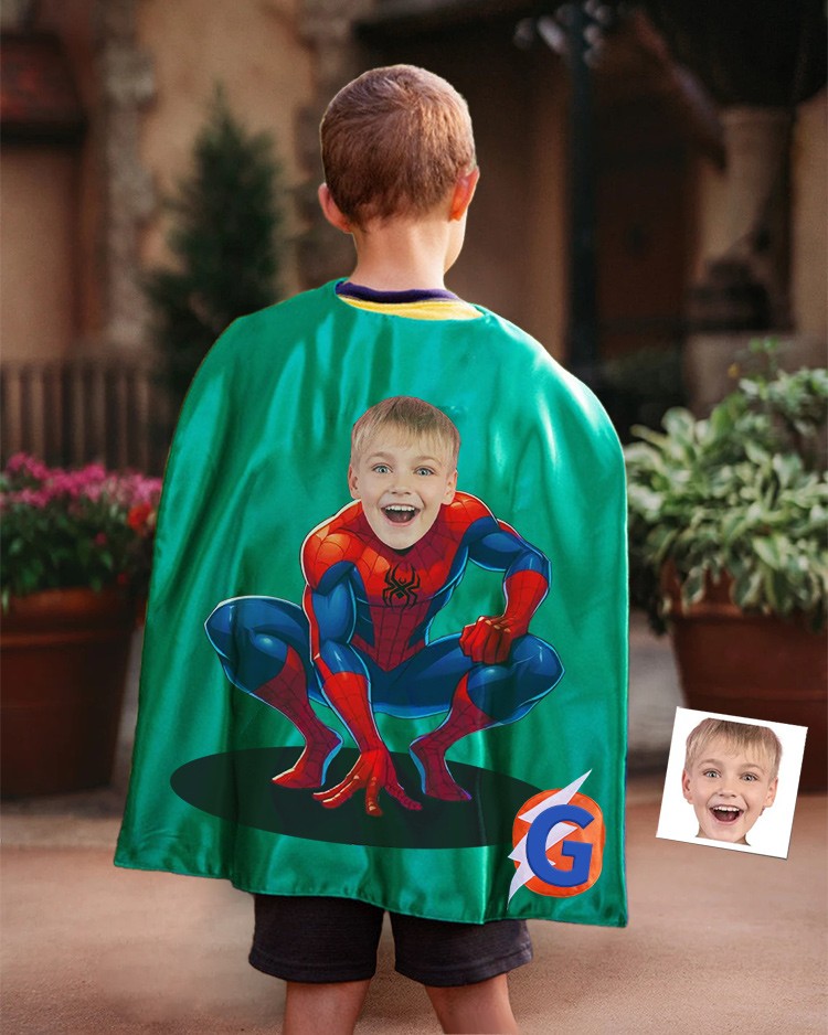 Custom Super Hero Cape For Boy Birthday Party Christmas Gift