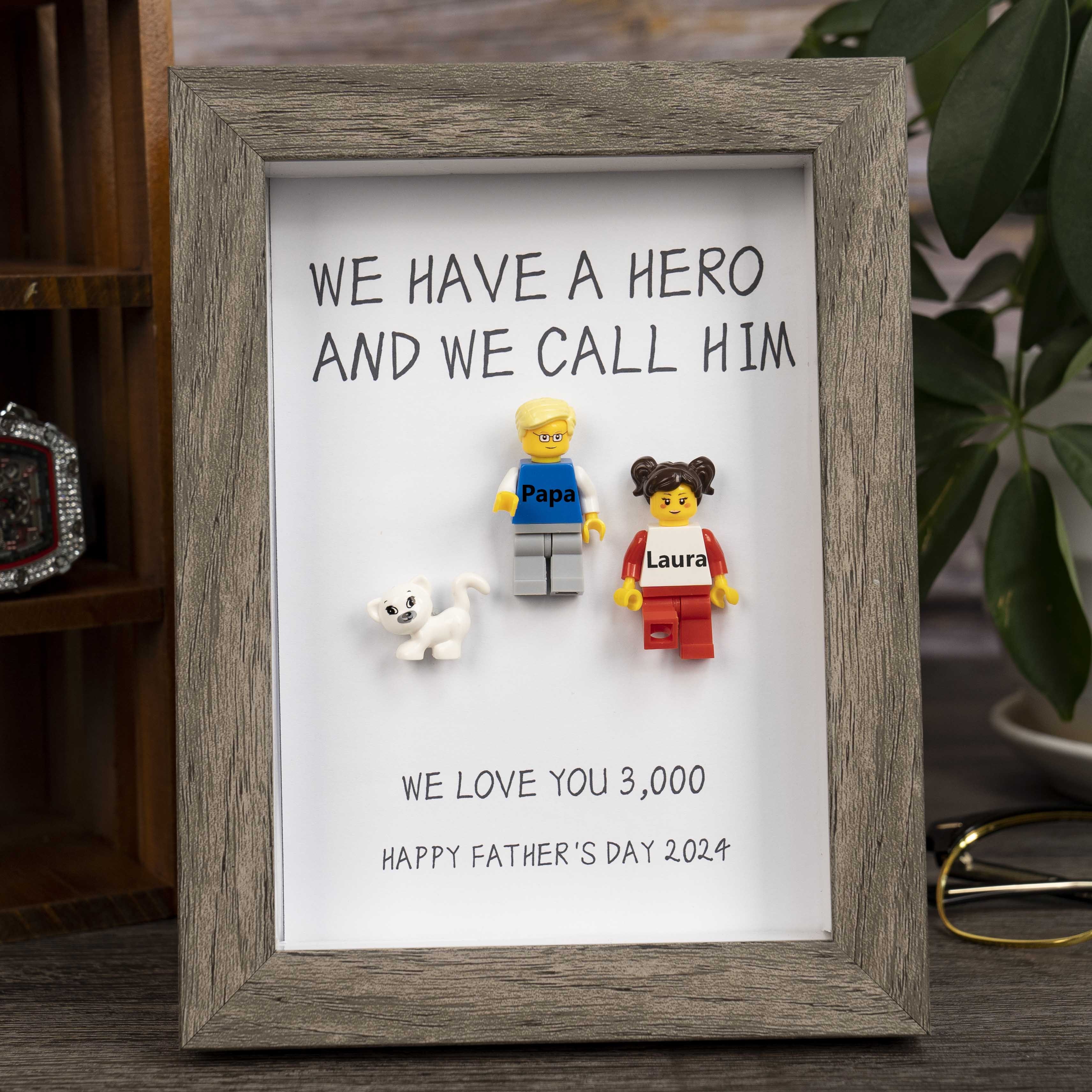 Personalized Tiny Name Figure With Frame For Father's Day Gift Ideas