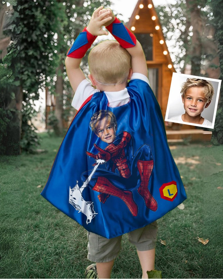 Custom Super Hero Cape For Boy Birthday Party Christmas Gift