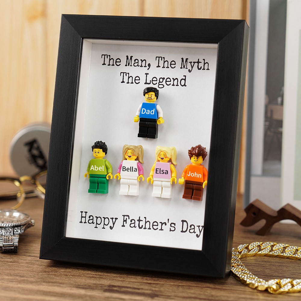 Personalized Dad Kid Figures For Father's Day Gift The Man The Myth The Legend