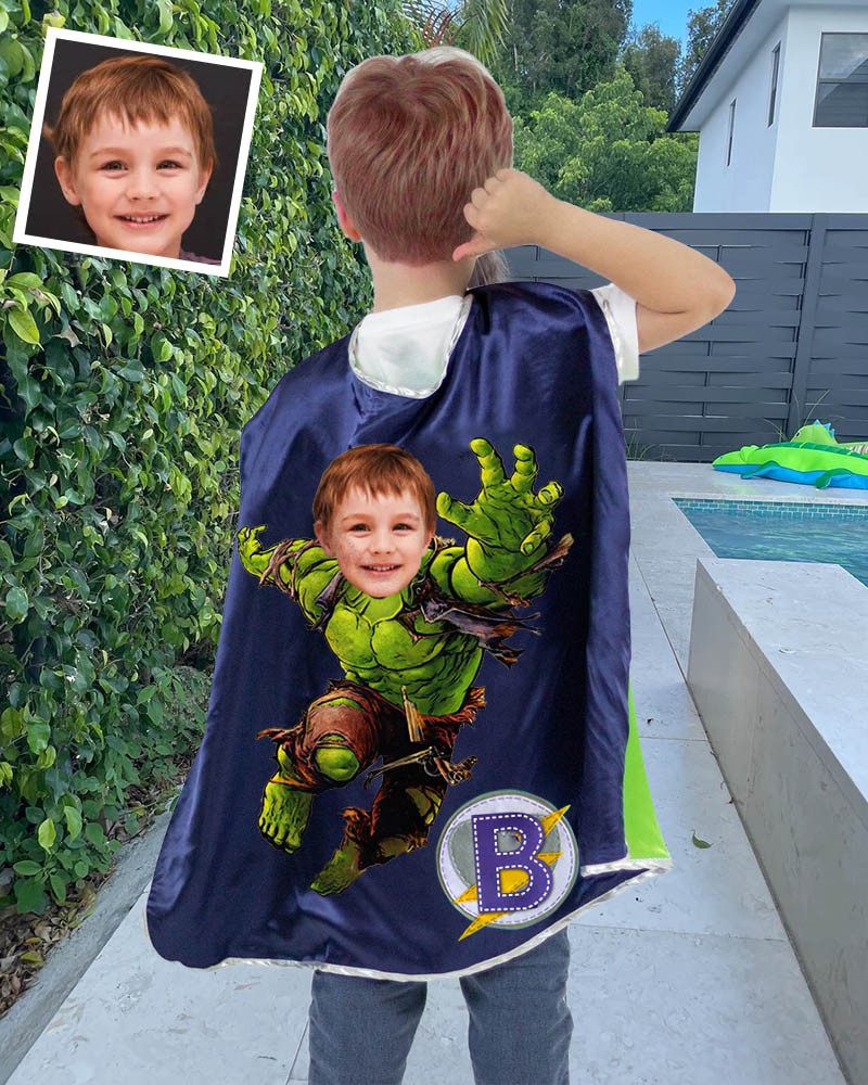 Custom Super Hero Photo Cape For Boy Birthday Party Christmas Gift