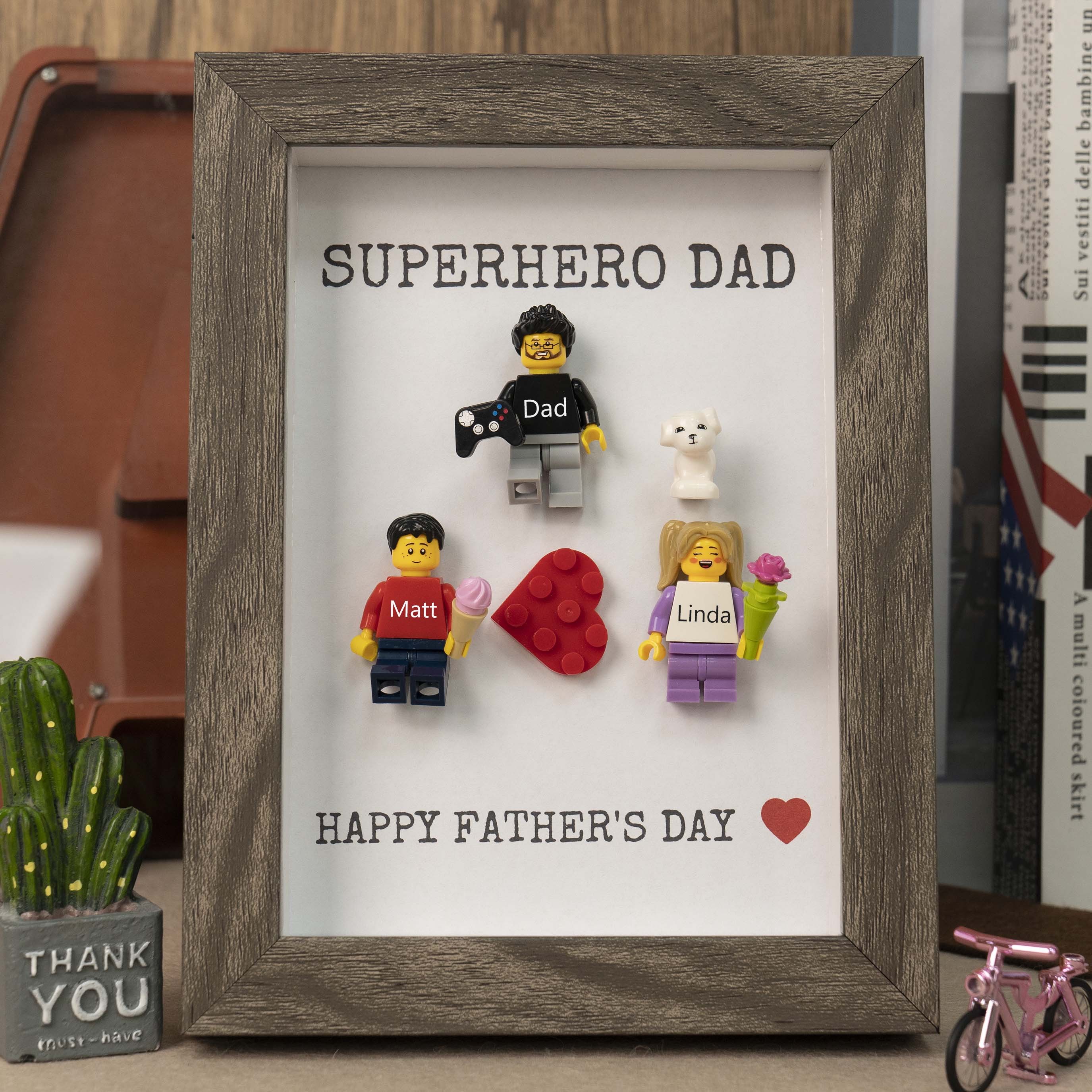 Personalized Tiny Name Figure With Frame For Father's Day Gift Ideas