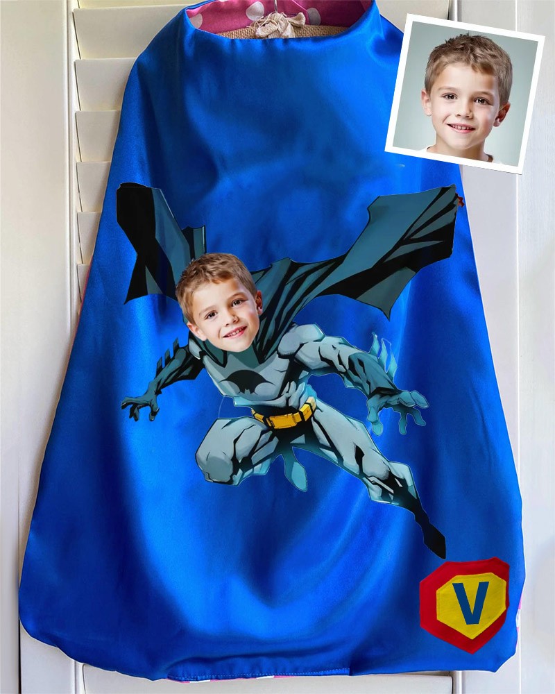 Custom Super Hero Photo Cape For Boy Birthday Party Christmas Gift