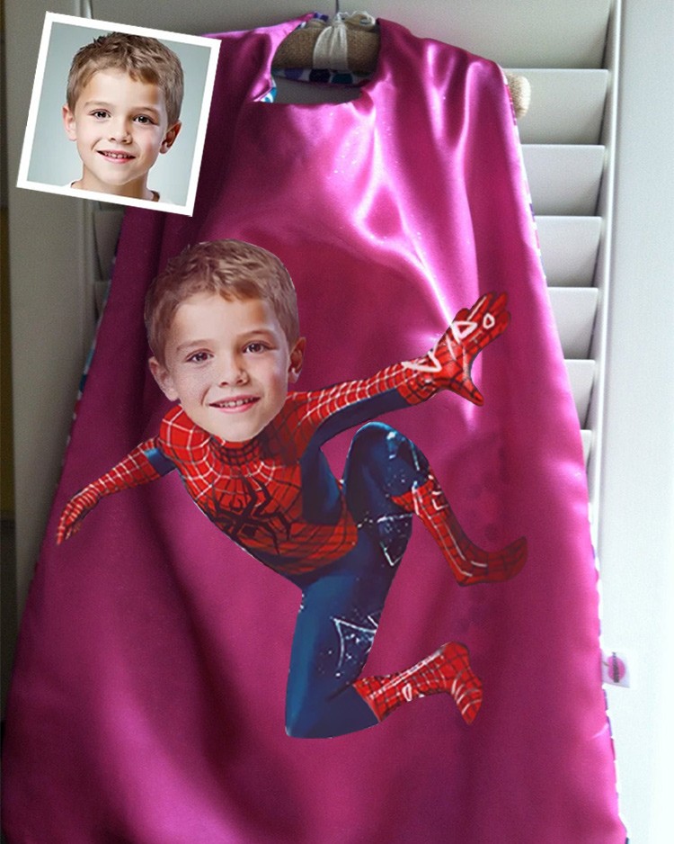 Custom Super Hero Cape For Boy Birthday Party Christmas Gift