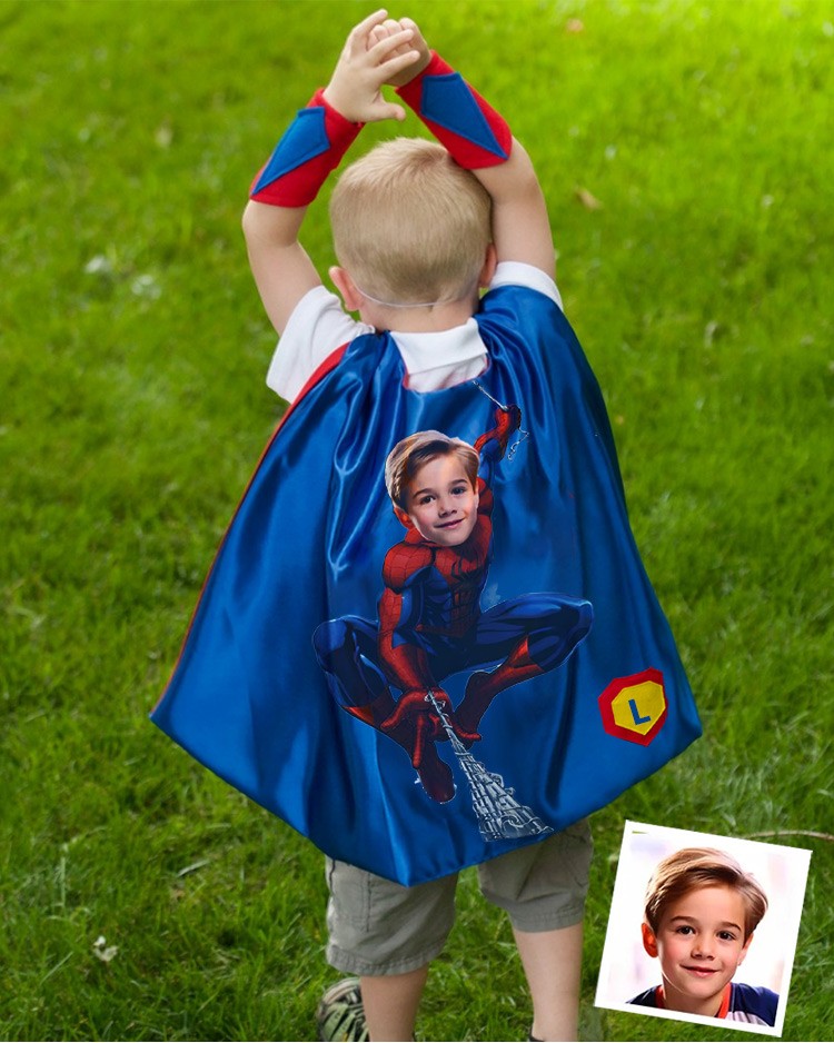 Custom Super Hero Cape For Boy Birthday Party Christmas Gift