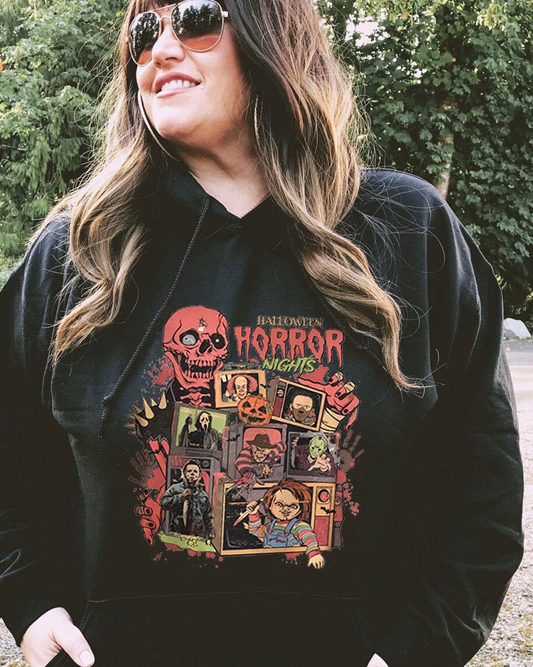 Women's Plus Size 3XL Halloween Spooky Season Hoodie