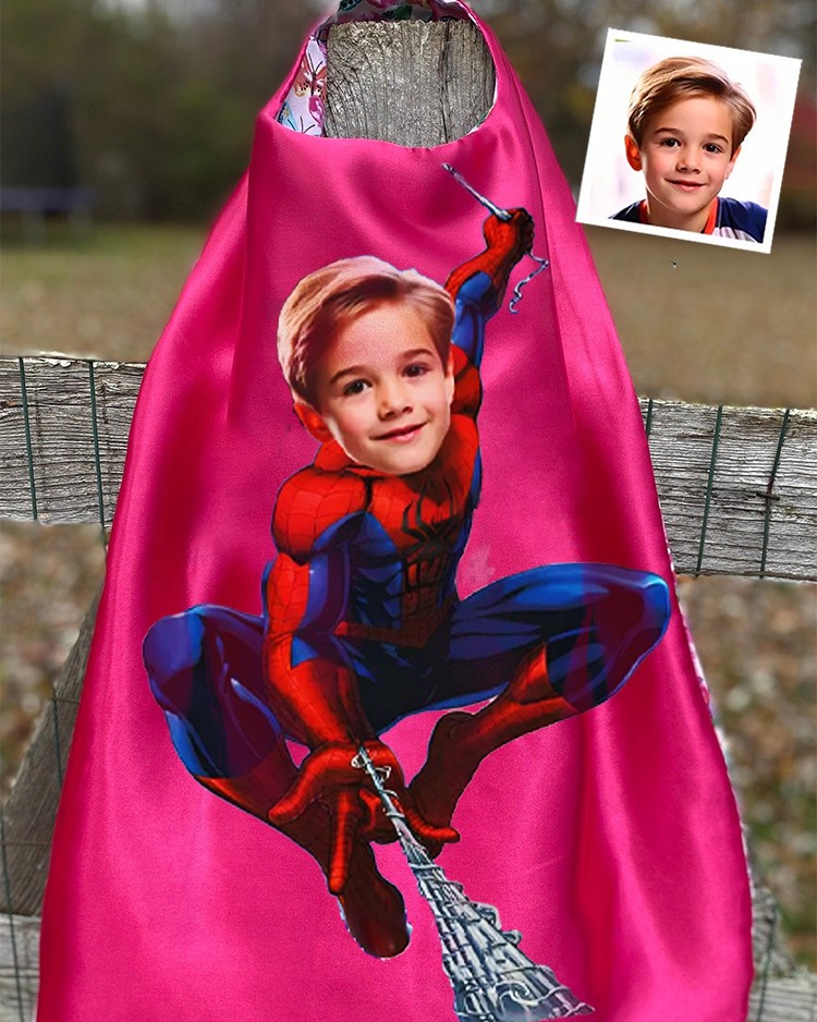 Custom Super Hero Cape For Boy Birthday Party Christmas Gift