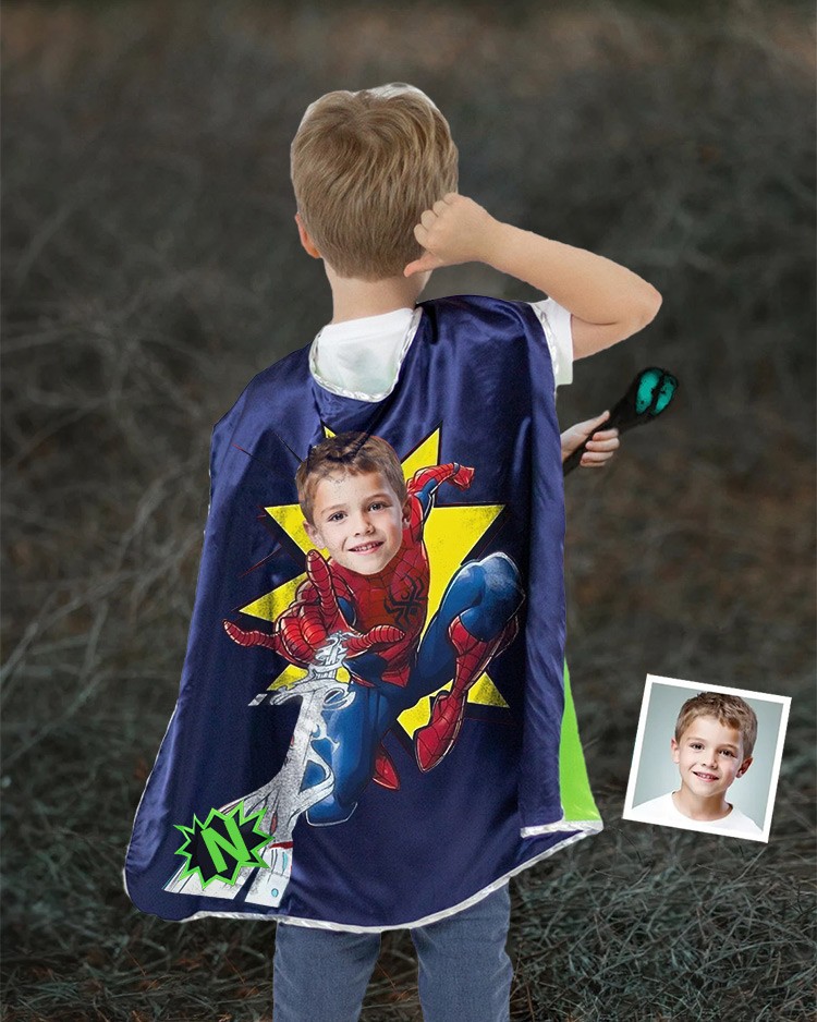 Custom Super Hero Cape For Boy Birthday Party Christmas Gift