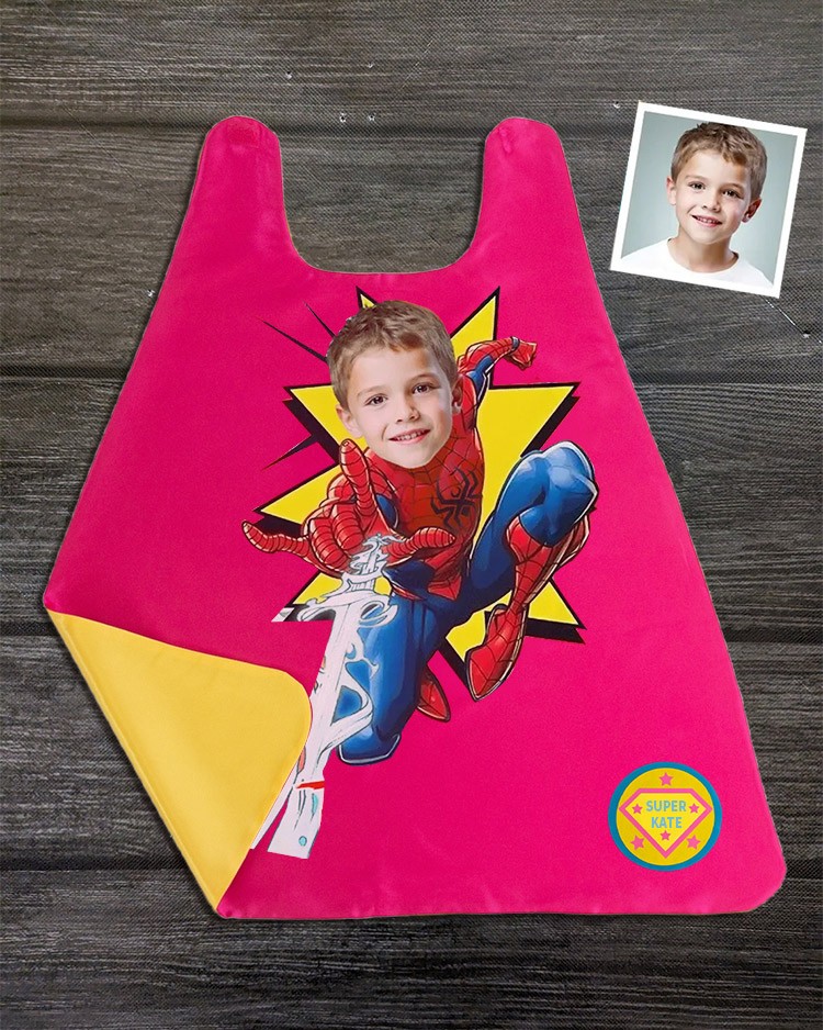 Custom Super Hero Photo Cape For Boy Birthday Party Christmas Gift