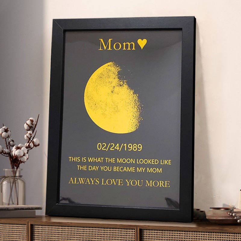 Custom Moon Phase Wooden Sign Warm Wall Art Home Decor Gift For Mother's Day