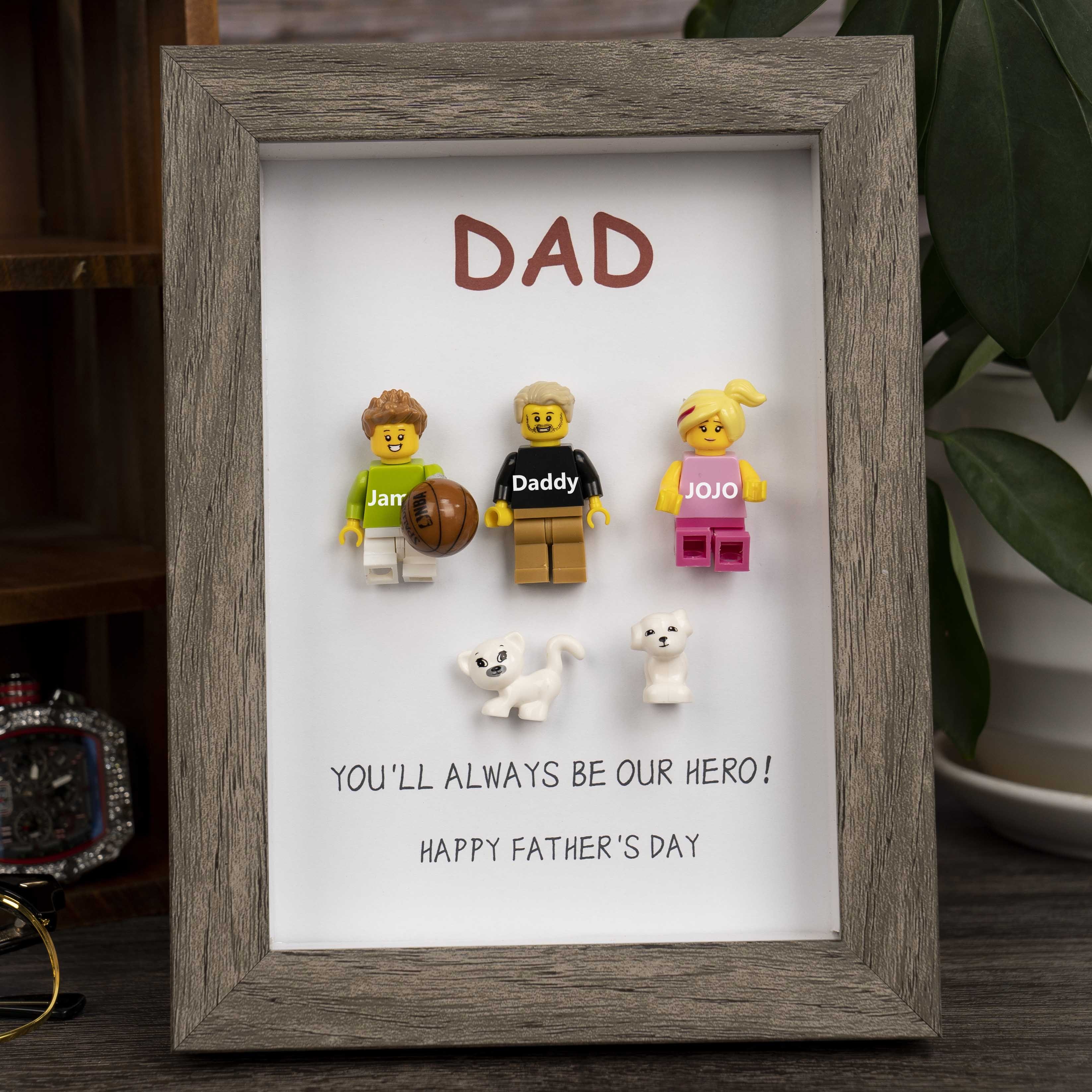 Personalized Tiny Name Figure With Frame For Father's Day Gift Ideas