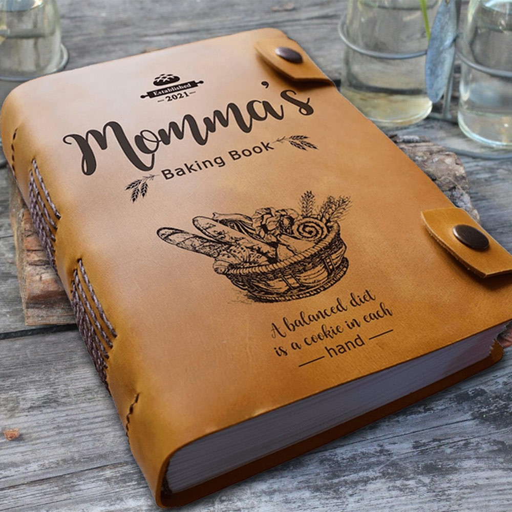 Personalized Family Heirloom Leather Recipe Cook Book For Mom Grandma Christmas Anniversary Gift Ideas