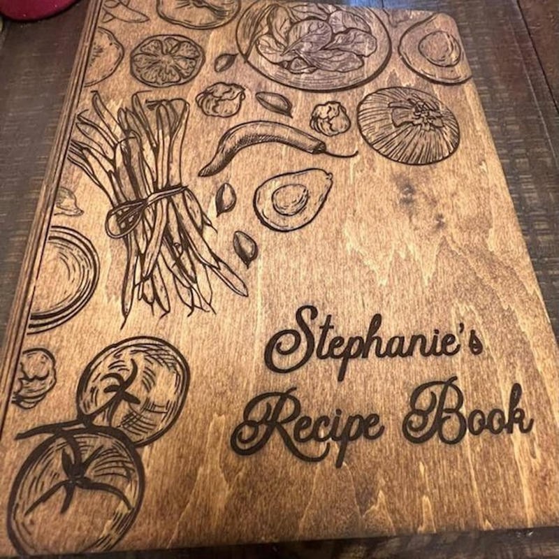 Custom Family Wooden Blank Binder Recipe Book For Mom Grandma Christmas Anniversary Gift Ideas