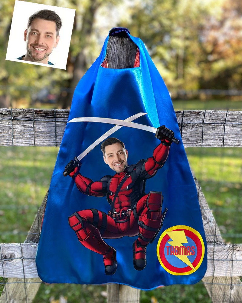 Custom Super Hero Photo Cape For Birthday Party Christmas Gift