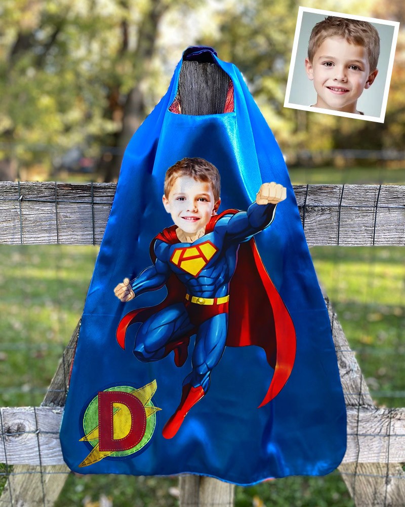 Custom Super Hero Photo Cape For Kids Birthday Party Christmas Gift