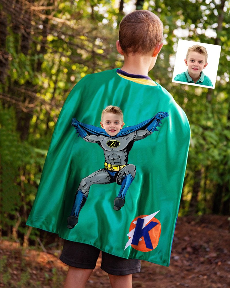 Custom Super Hero Photo Cape For Boy Birthday Party Christmas Gift