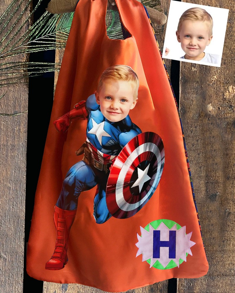 Custom Super Hero Photo Cape For Birthday Party Christmas Gift