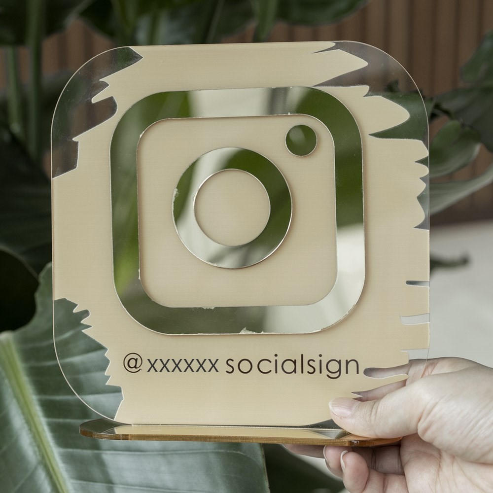 Personalised Instagram Social Media Sign | Salon Sign | Beauty Sign