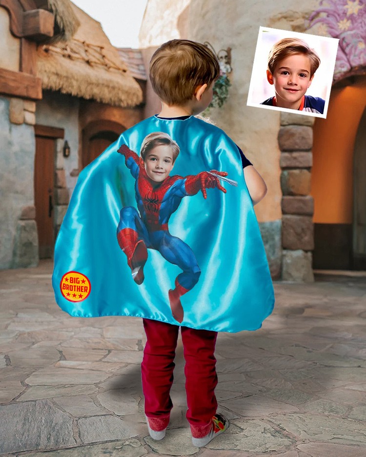 Custom Super Hero Photo Cape For Boy Birthday Party Christmas Gift