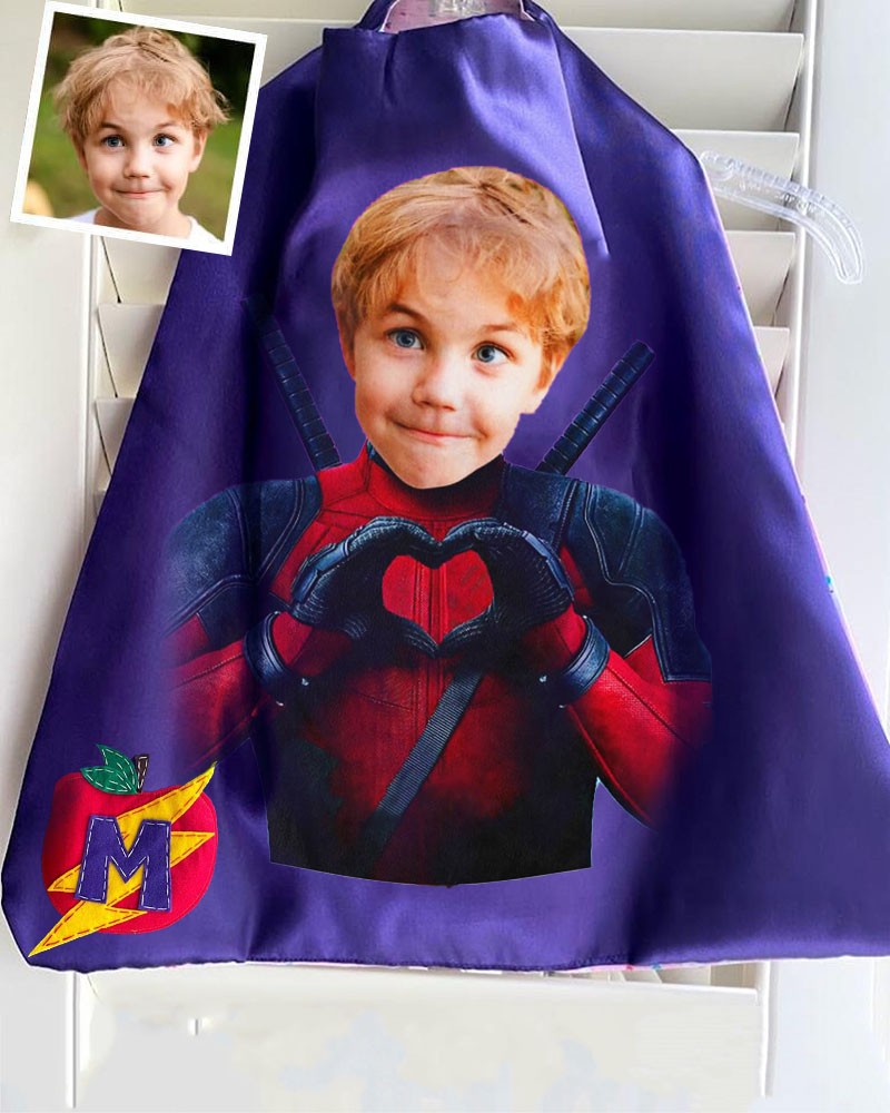 Custom Super Hero Photo Cape For Birthday Party Christmas Gift