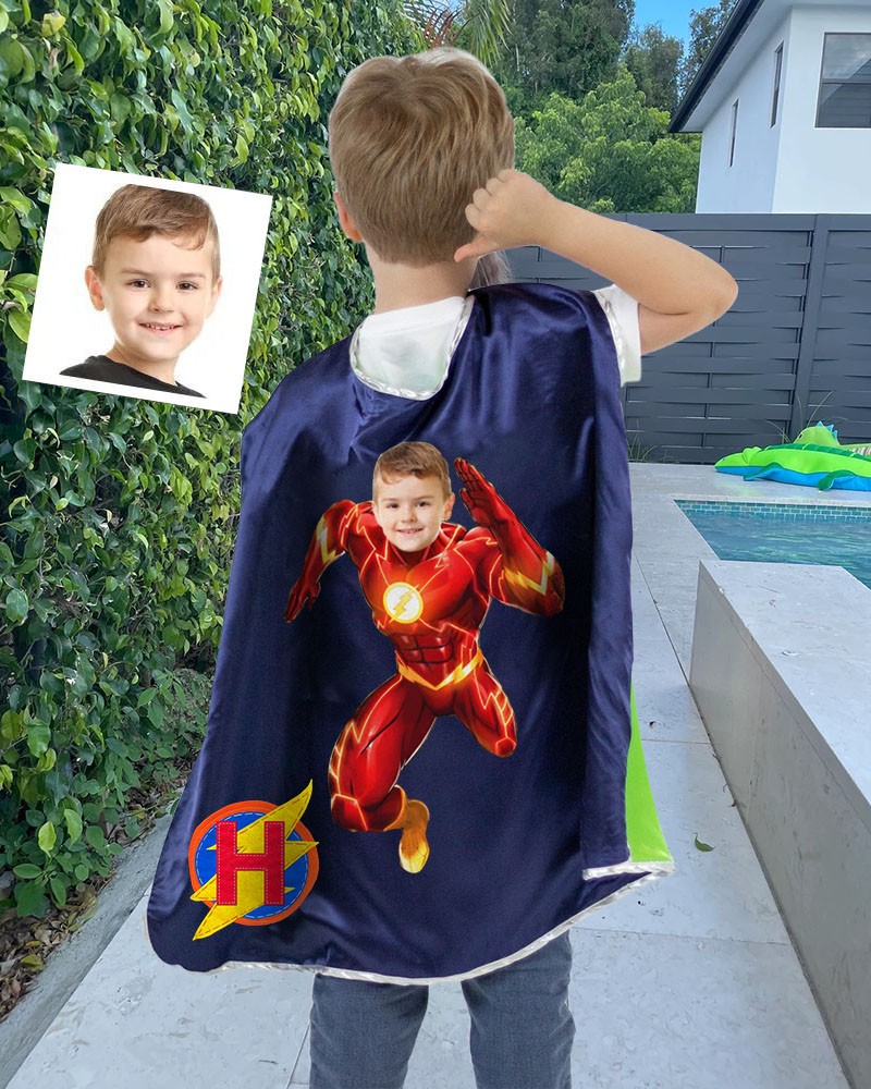 Custom Super Hero Photo Cape For Birthday Party Christmas Gift