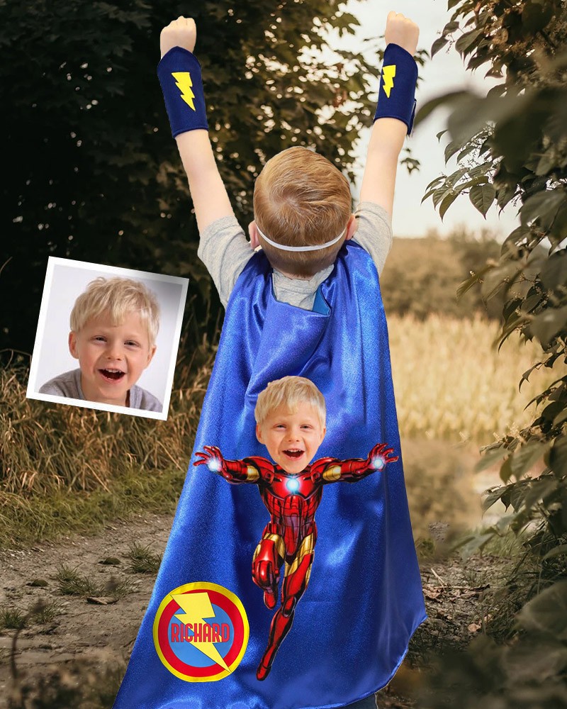 Custom Super Hero Photo Cape For Kids Birthday Party Christmas Gift