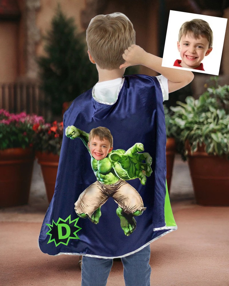 Custom Super Hero Photo Cape For Boy Birthday Party Christmas Gift