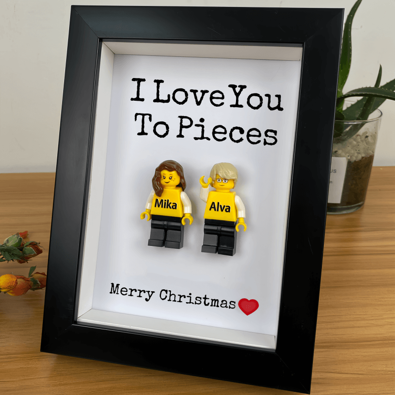 Personalised Couple Name Figures With Frame For Christmas Valentine's Day Gift Ideas