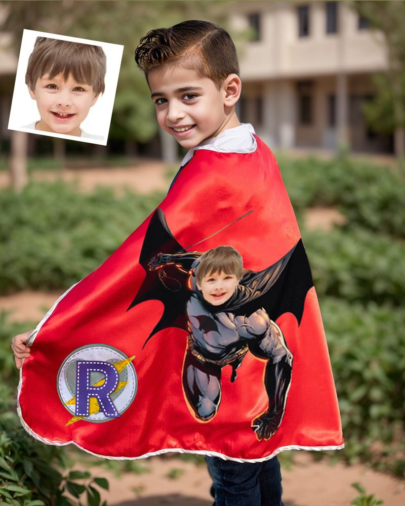 Custom Super Hero Photo Cape For Kids Birthday Party Christmas Gift