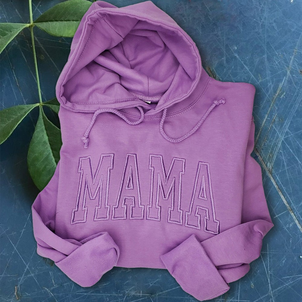 Custom Embroidered Mama Hoodie with Kids Names For Mother's Day Gift Ideas