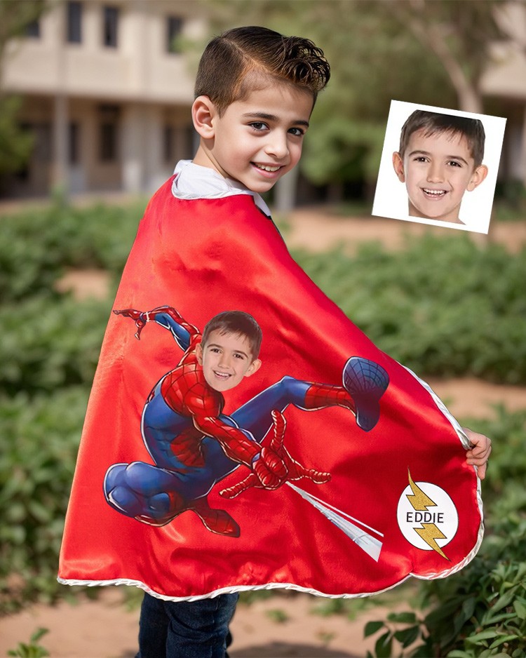 Custom Super Hero Photo Cape For Kids Birthday Party Christmas Gift