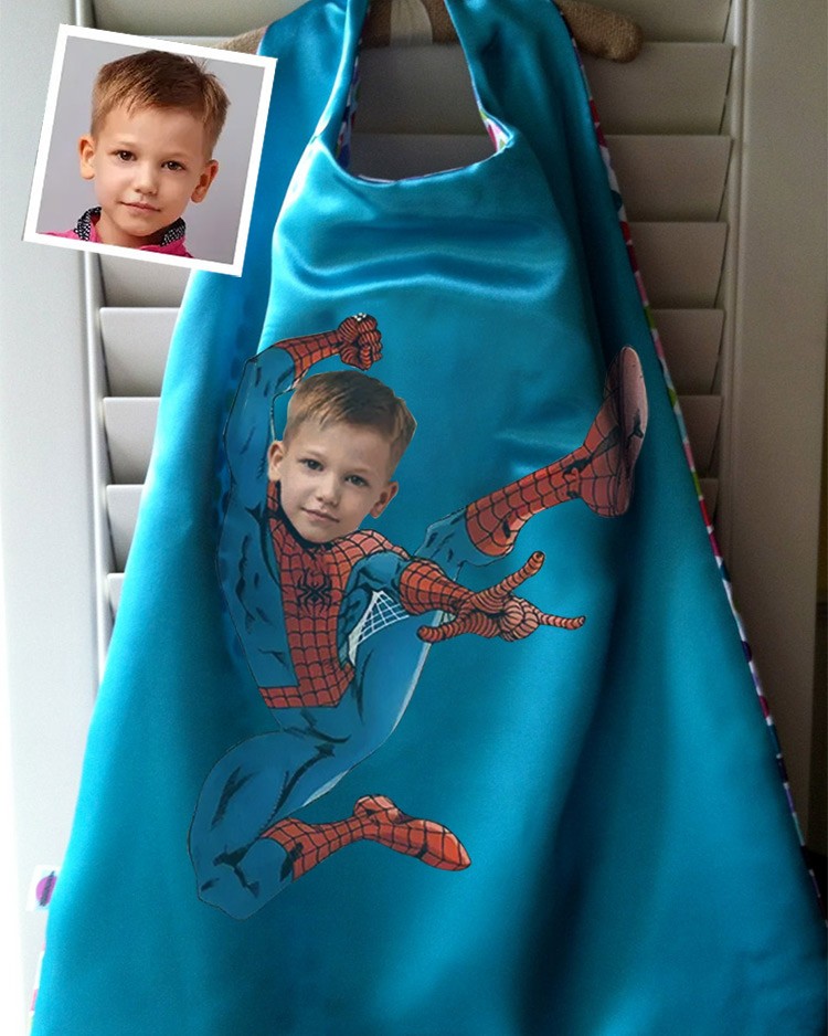 Custom Super Hero Photo Cape For Kids Birthday Party Christmas Gift