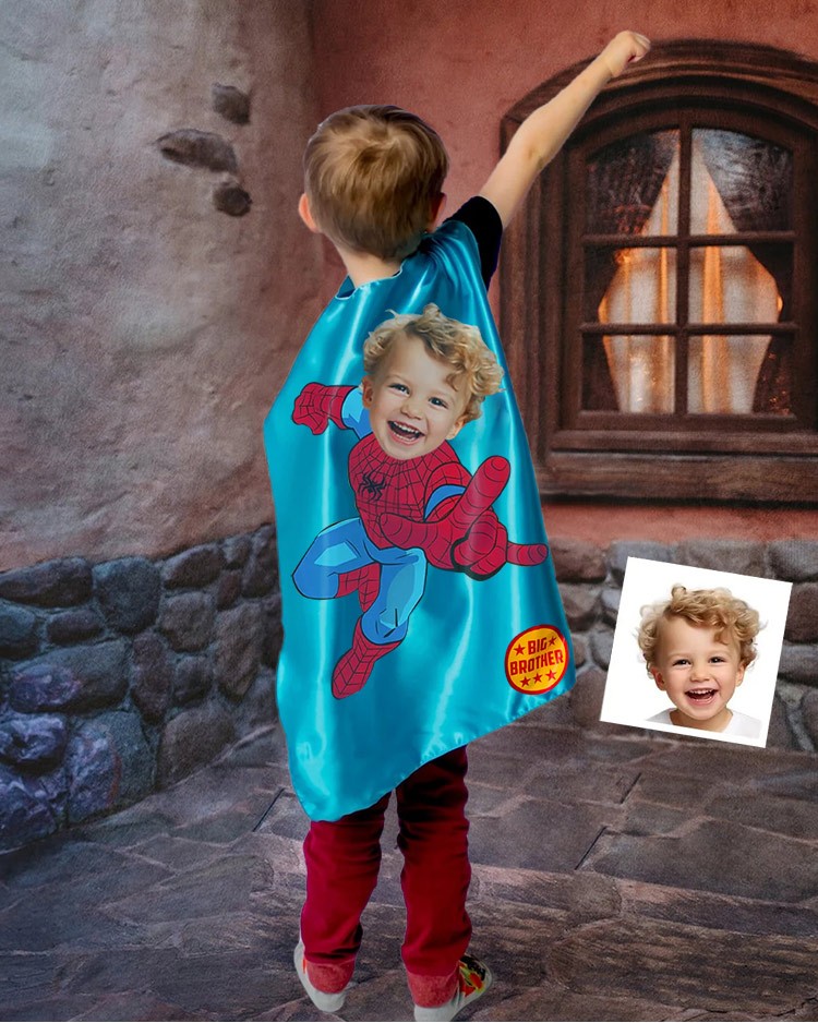 Custom Super Hero Photo Cape For Kids Birthday Party Christmas Gift