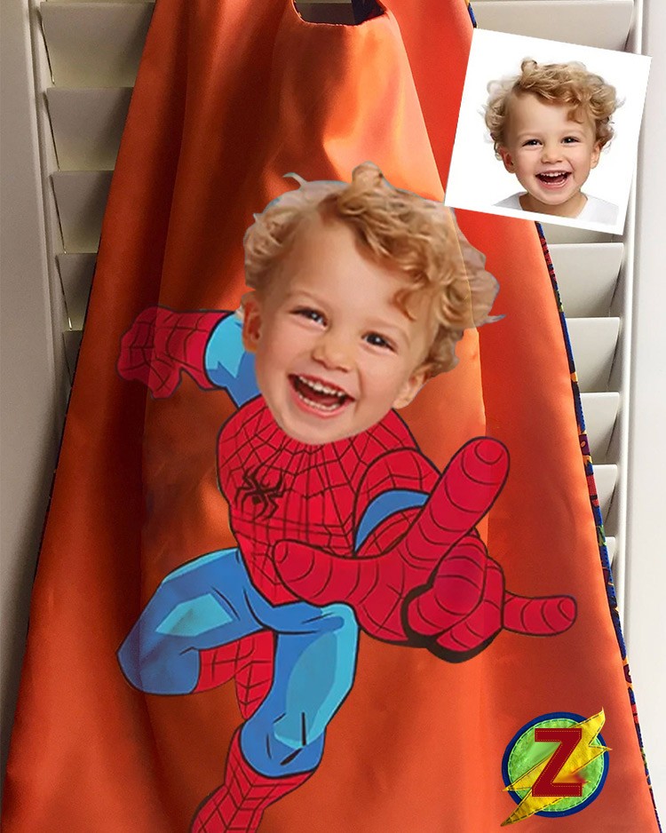 Custom Super Hero Photo Cape For Boy Birthday Party Christmas Gift