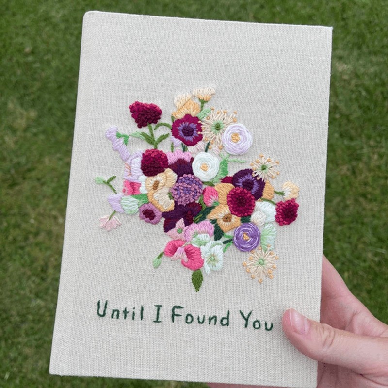 Custom Journal Embroidered Floral Notebook Keepsake Gift