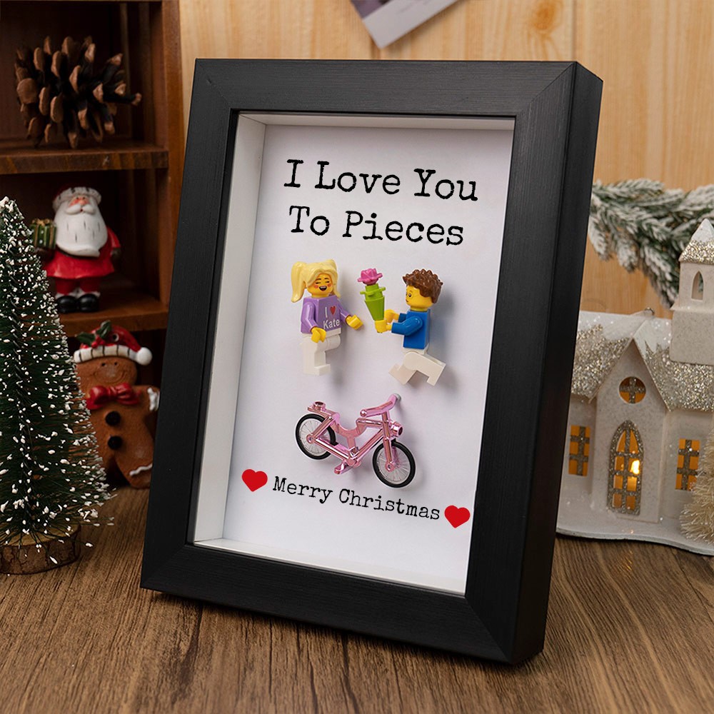 Personalised Couple Name Figures With Frame For Christmas Valentine's Day Gift Ideas