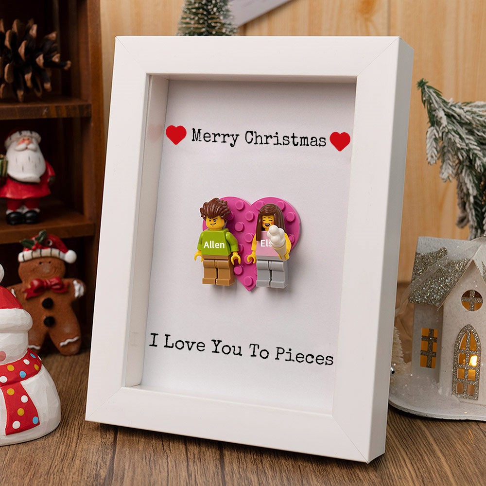 Personalised Couple Name Figures With Frame For Christmas Valentine's Day Gift Ideas