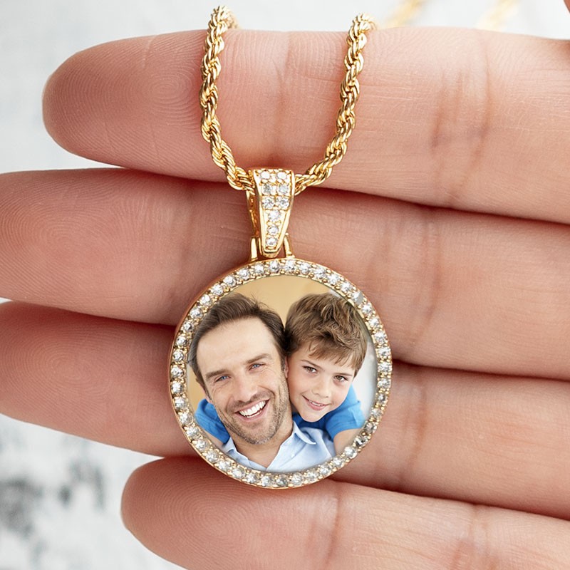 Personalised Photo Necklace For Dad Father's Day