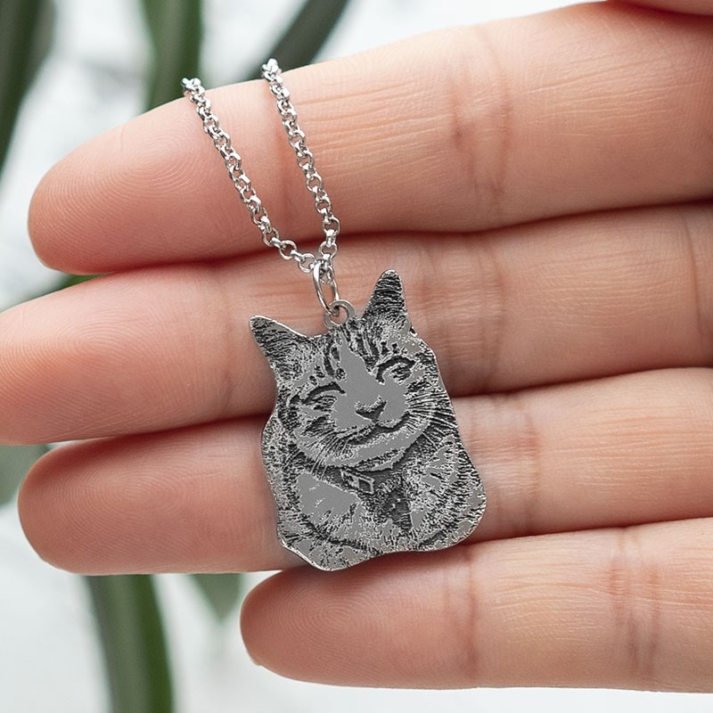 Personalised Pet Photo Engraved Necklace