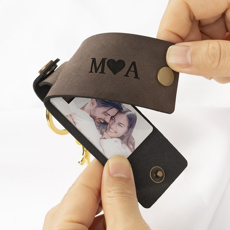 Personalised Photo Keychain For Couples Valentine's Day