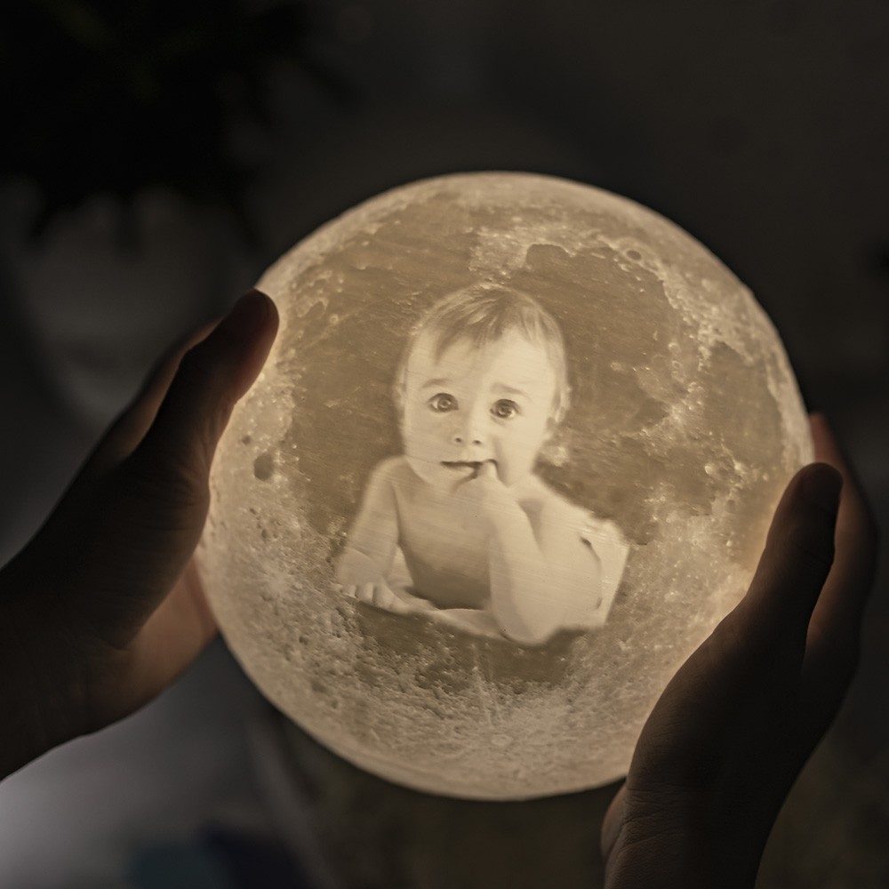 Personalised Moon Lamp 3D Photo Moonlight Touch Home Decor