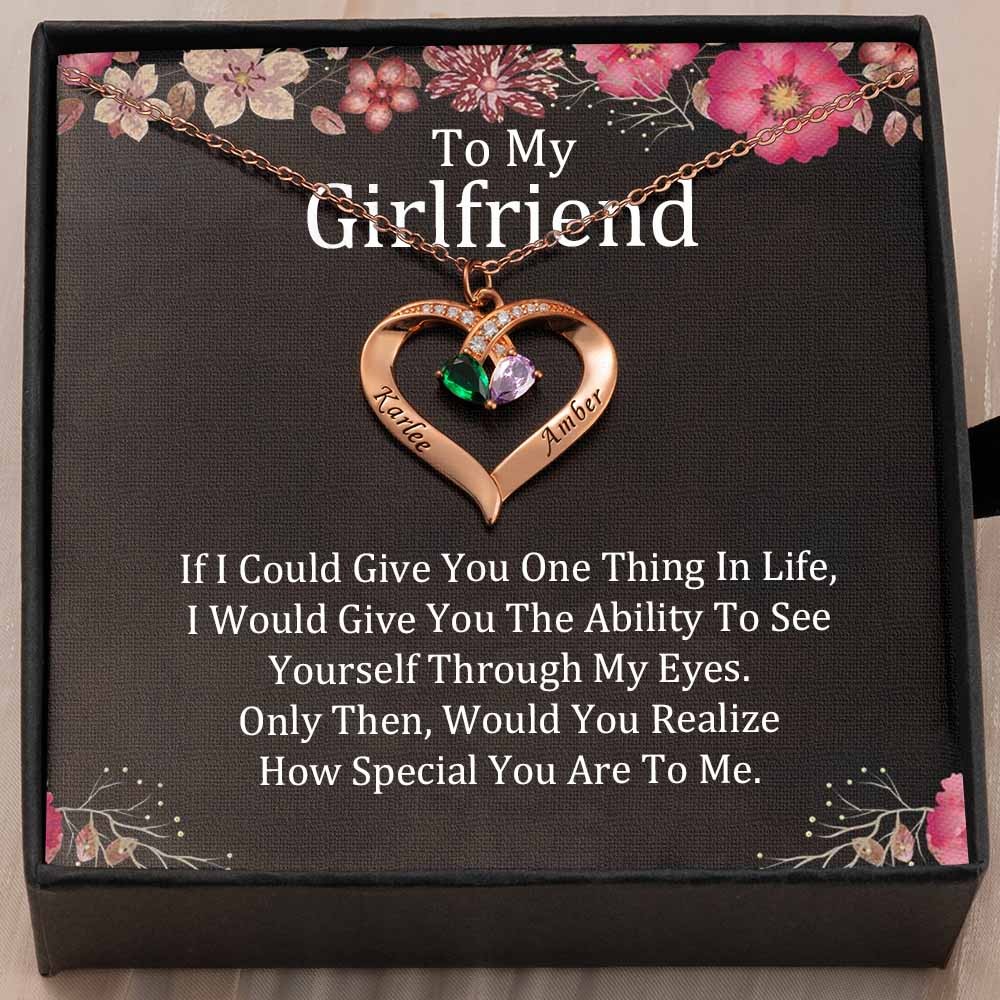 To My Girlfriend Necklace Gift Ideas For Her Anniversary Birthday Valentine's Day