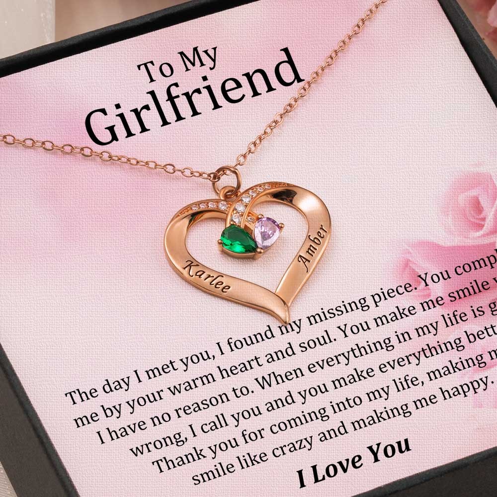 To My Girlfriend Necklace Gift Ideas For Her Anniversary Birthday Valentine's Day