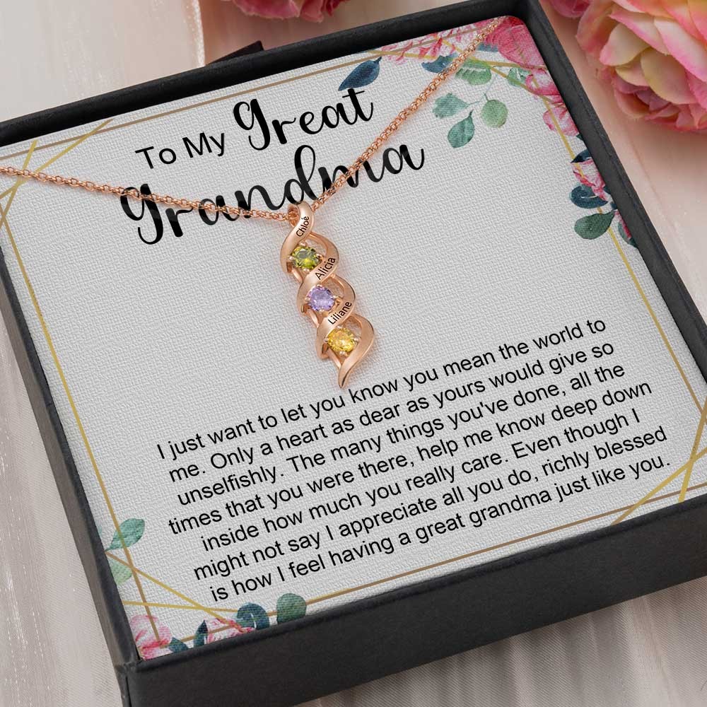 Personalized To My Grandma Necklace From Grandkids Gift Ideas For Grandma Mother's Day