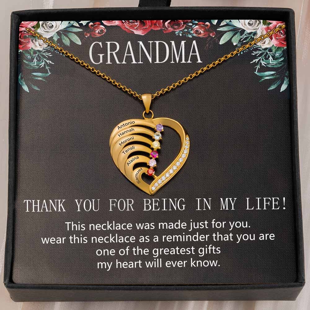 Personalized To My Grandma Necklace From Grandkids Gift Ideas For Grandma Mother's Day Birthday