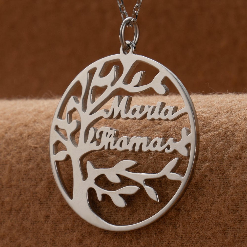 Personalised Family Tree Necklaces With Kids Name For Mother's Day Family Gift Ideas